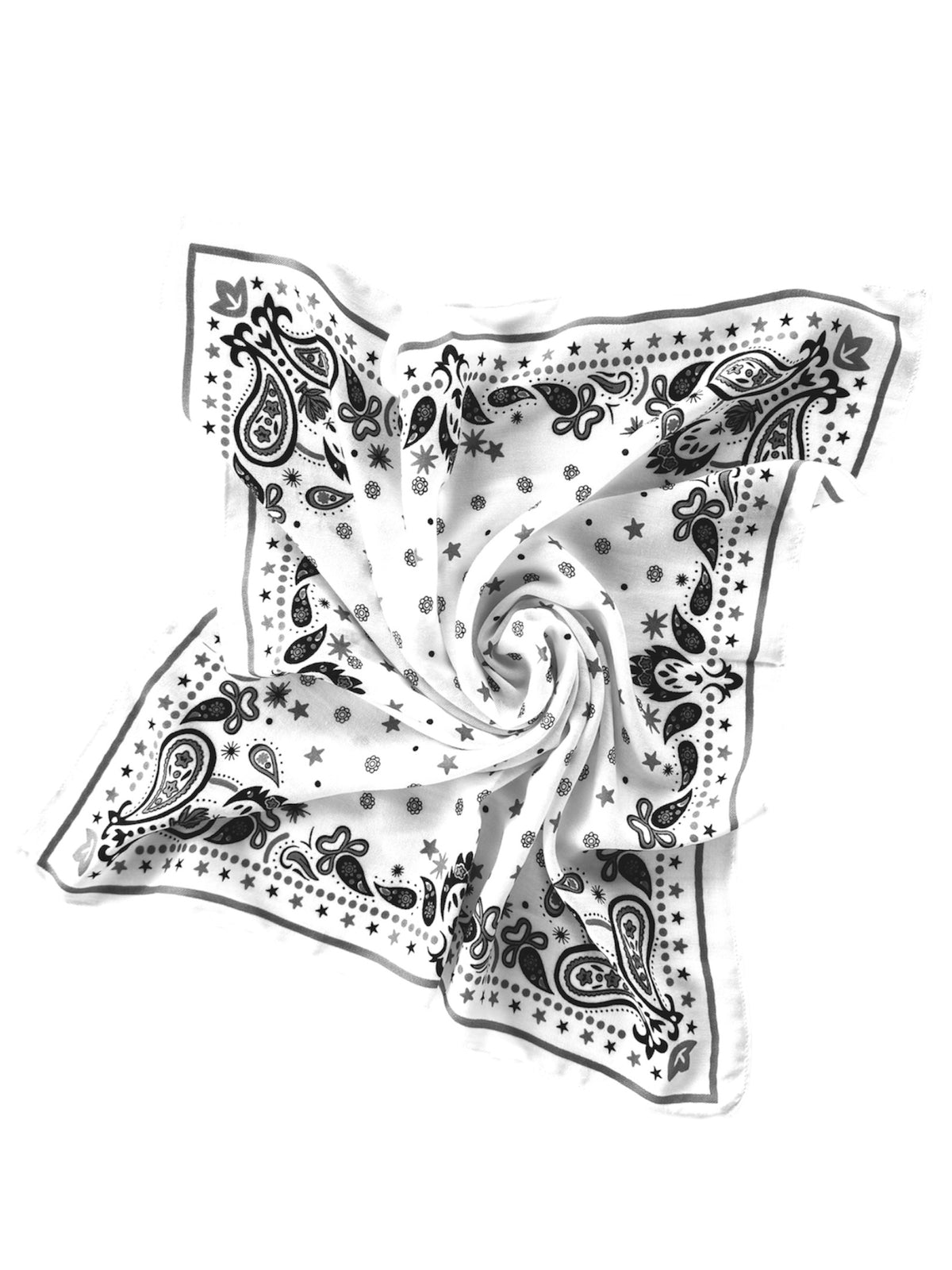Apaszka / bandana Lea 100% wiskoza - czarny, bordo, biały