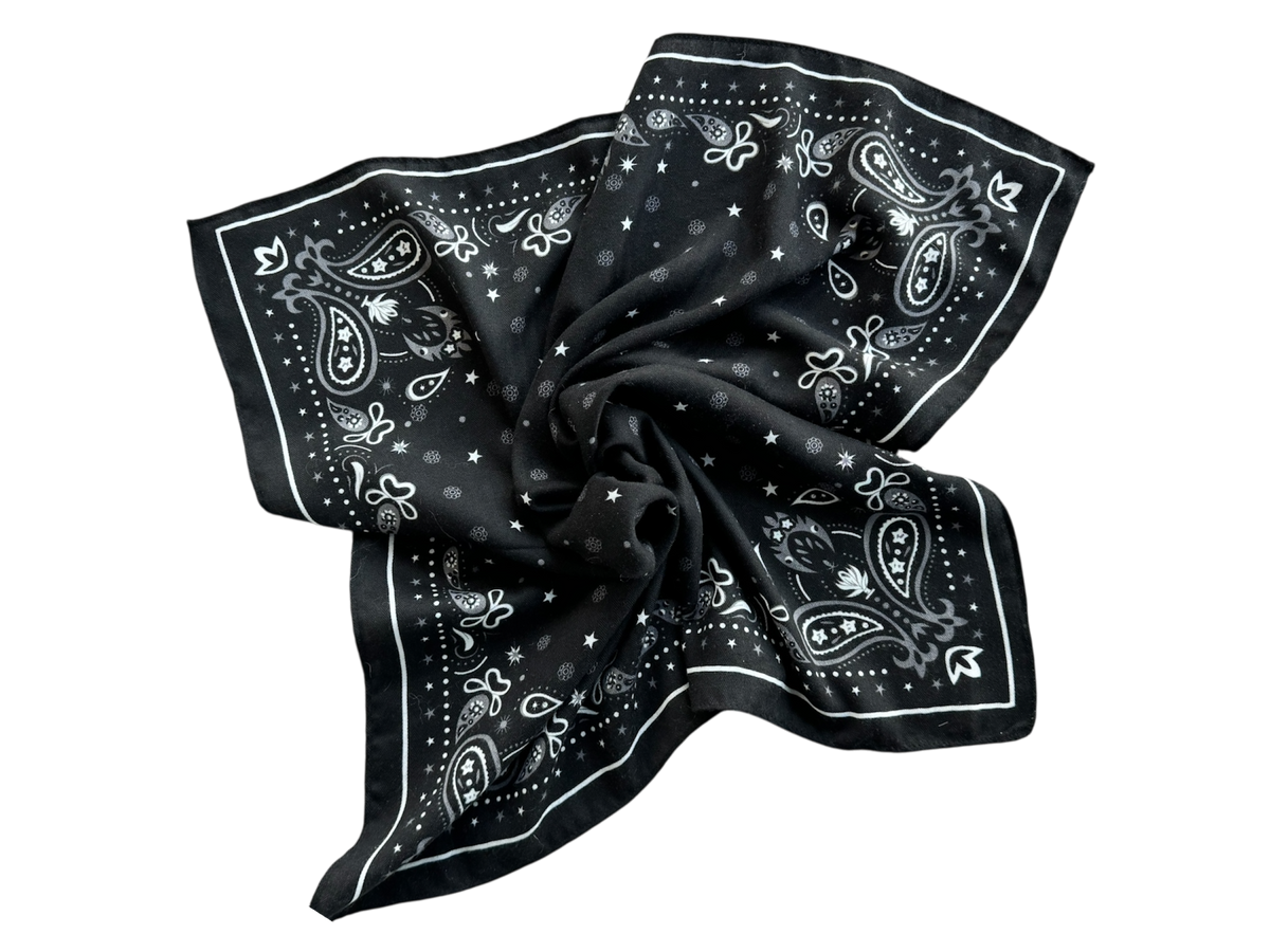 Apaszka / bandana Lea 100% wiskoza - czarny, bordo, biały