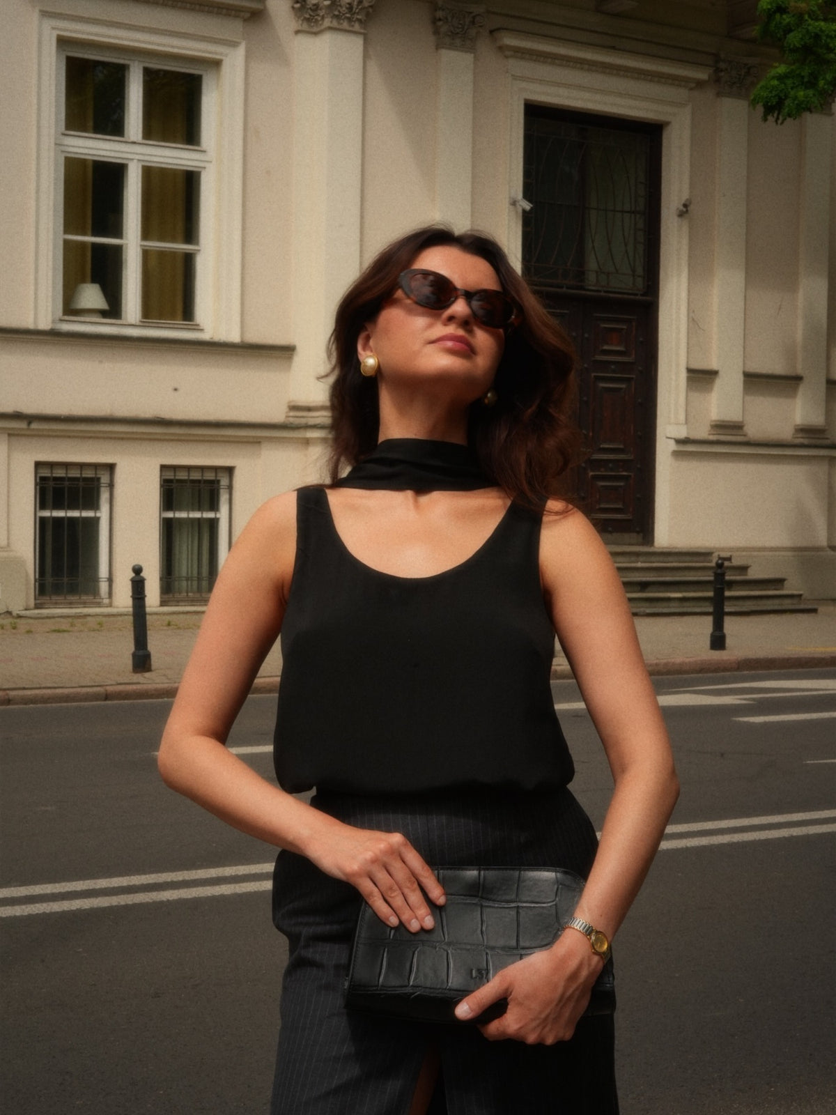 Elegancki szalik wiskozowy twilly Cali