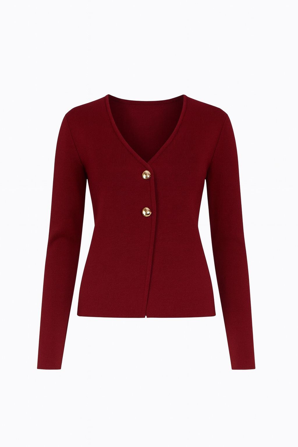 Sweter Amara – elegancki kardigan damski w kolorze bordo
