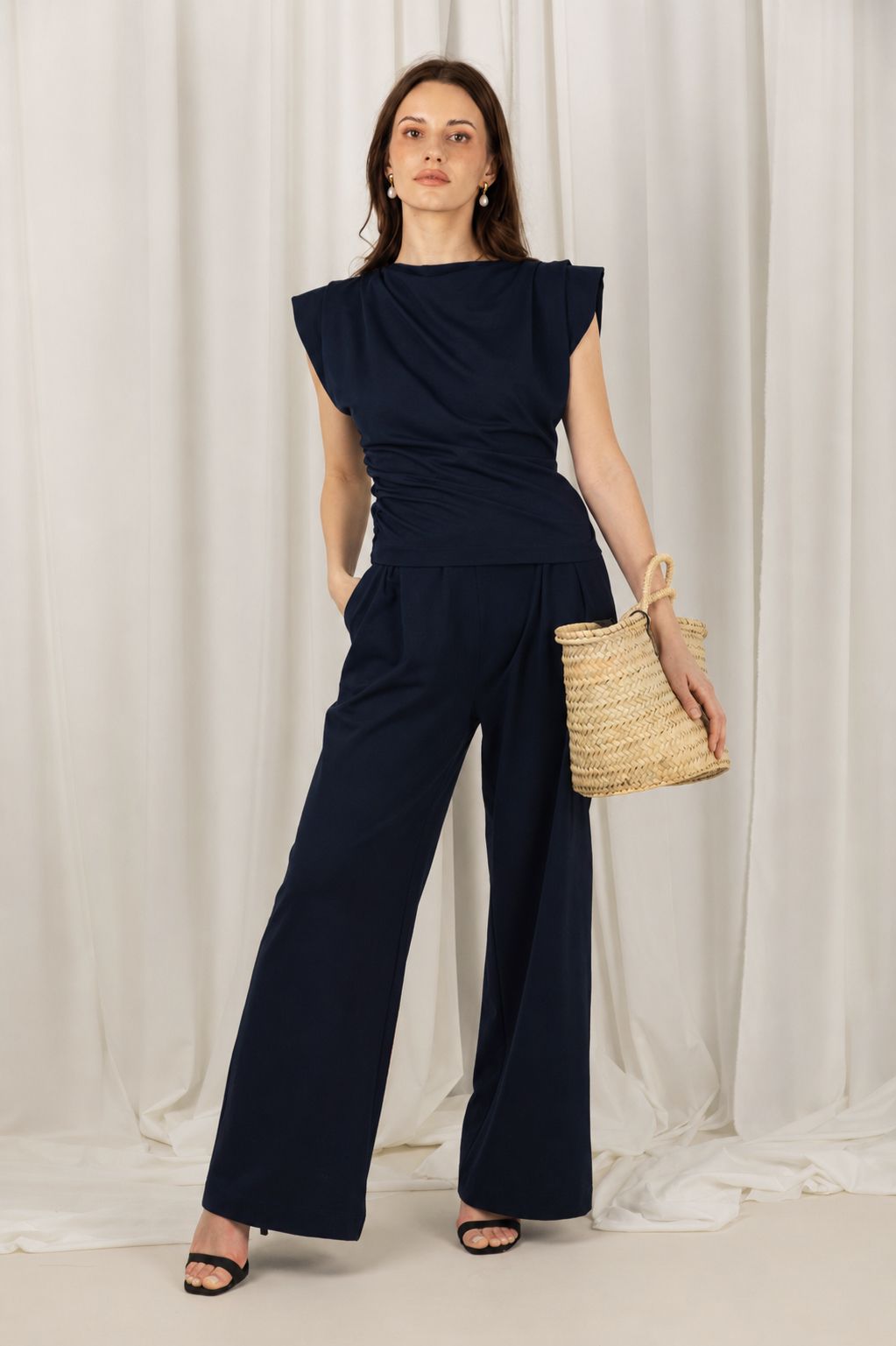 Rzeźbiący top drapowany z bawełny Ultra Smooth - Drape