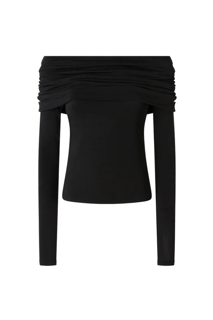 Top off-shoulder z dekoltem typu carmen - 95% wiskoza - PALOMA