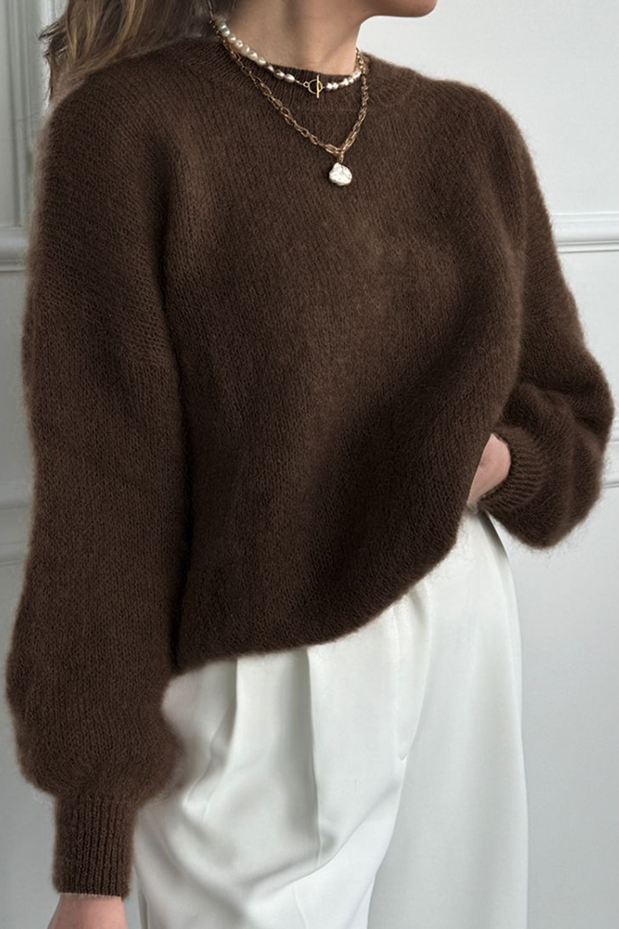 Puszysty sweter damski z cienkiego moheru SKY
