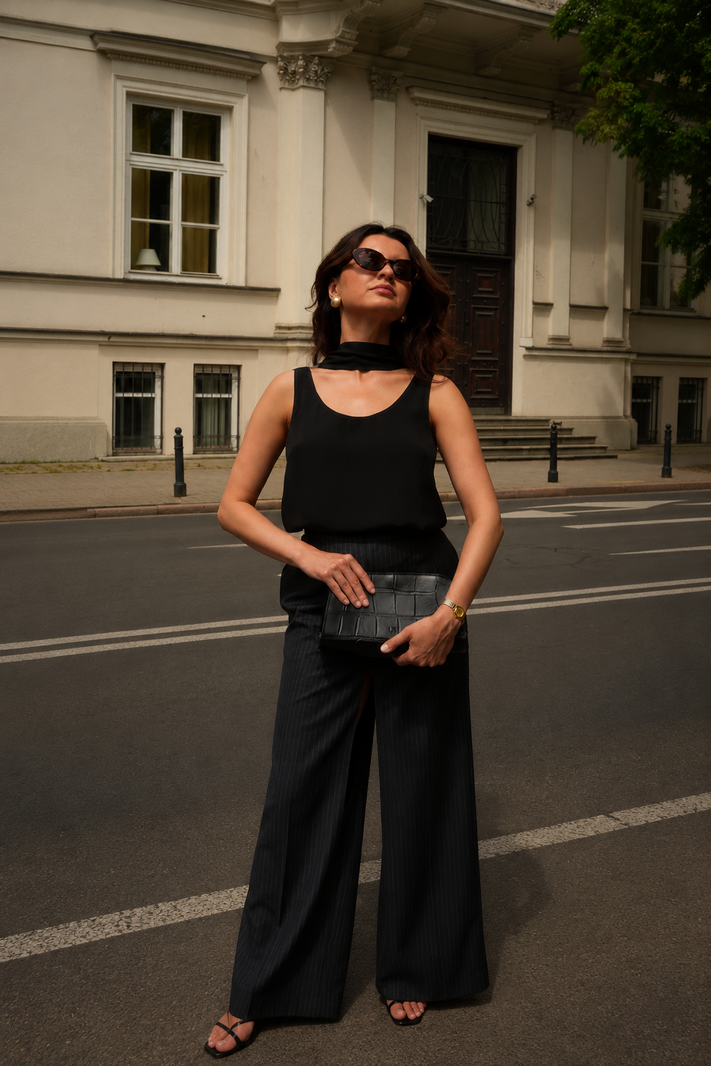 Elegancki top na szerokich ramiączkach Cali - Laif x Lipska