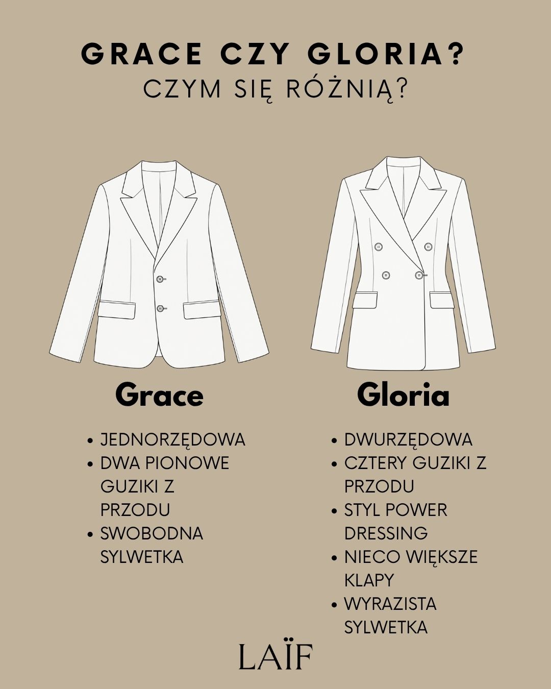 Lekka czarna marynarka damska dwurzędowa GLORIA
