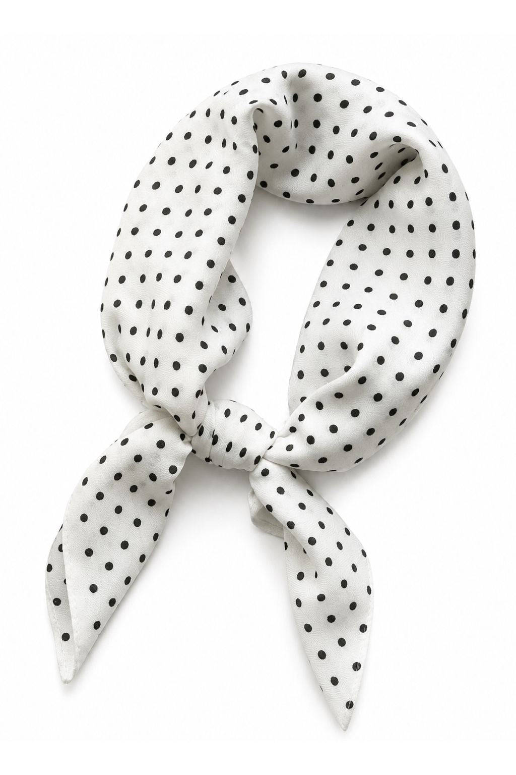 Apaszka / bandana 100% wiskoza w groszki  - czarny, biały