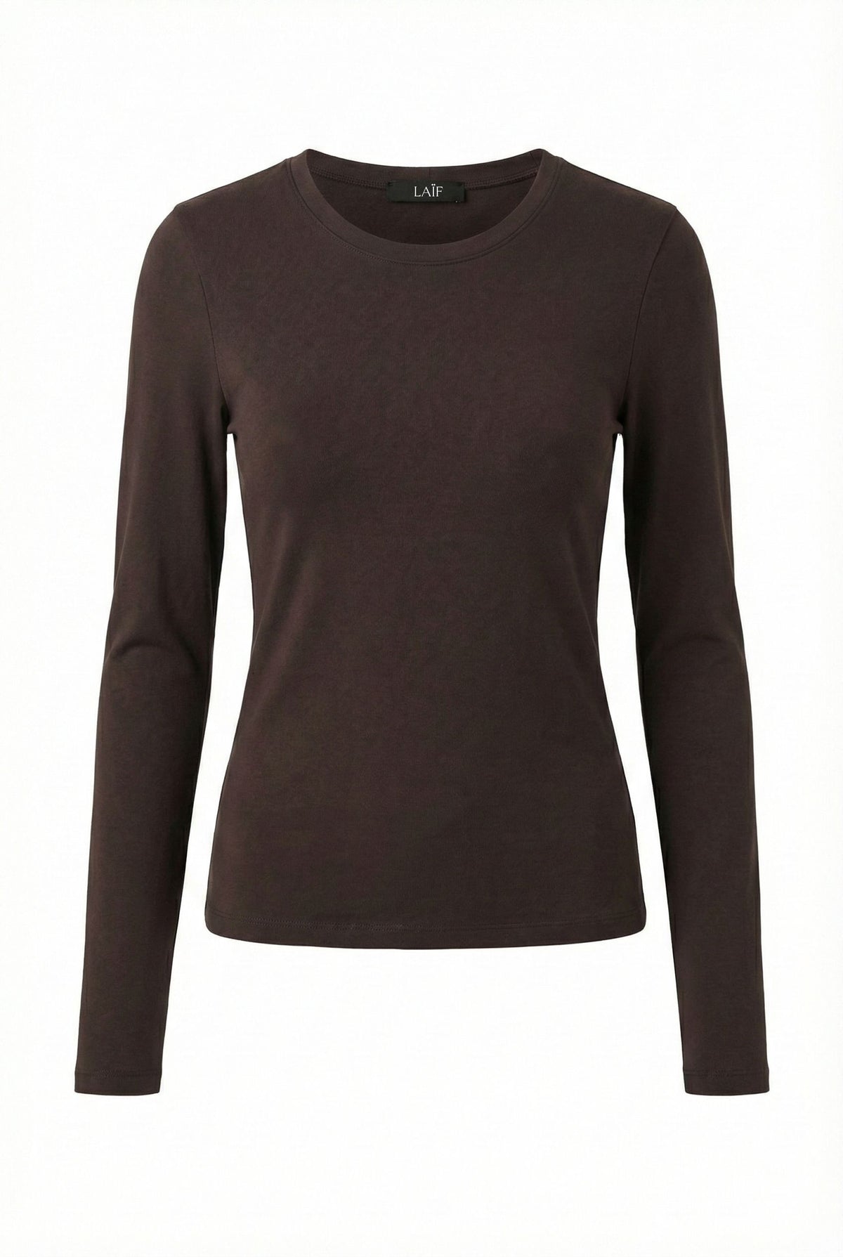 dopasowany longsleeve z długim rękawem, bawełna z elastanem, odporna na mechacenie, czarny