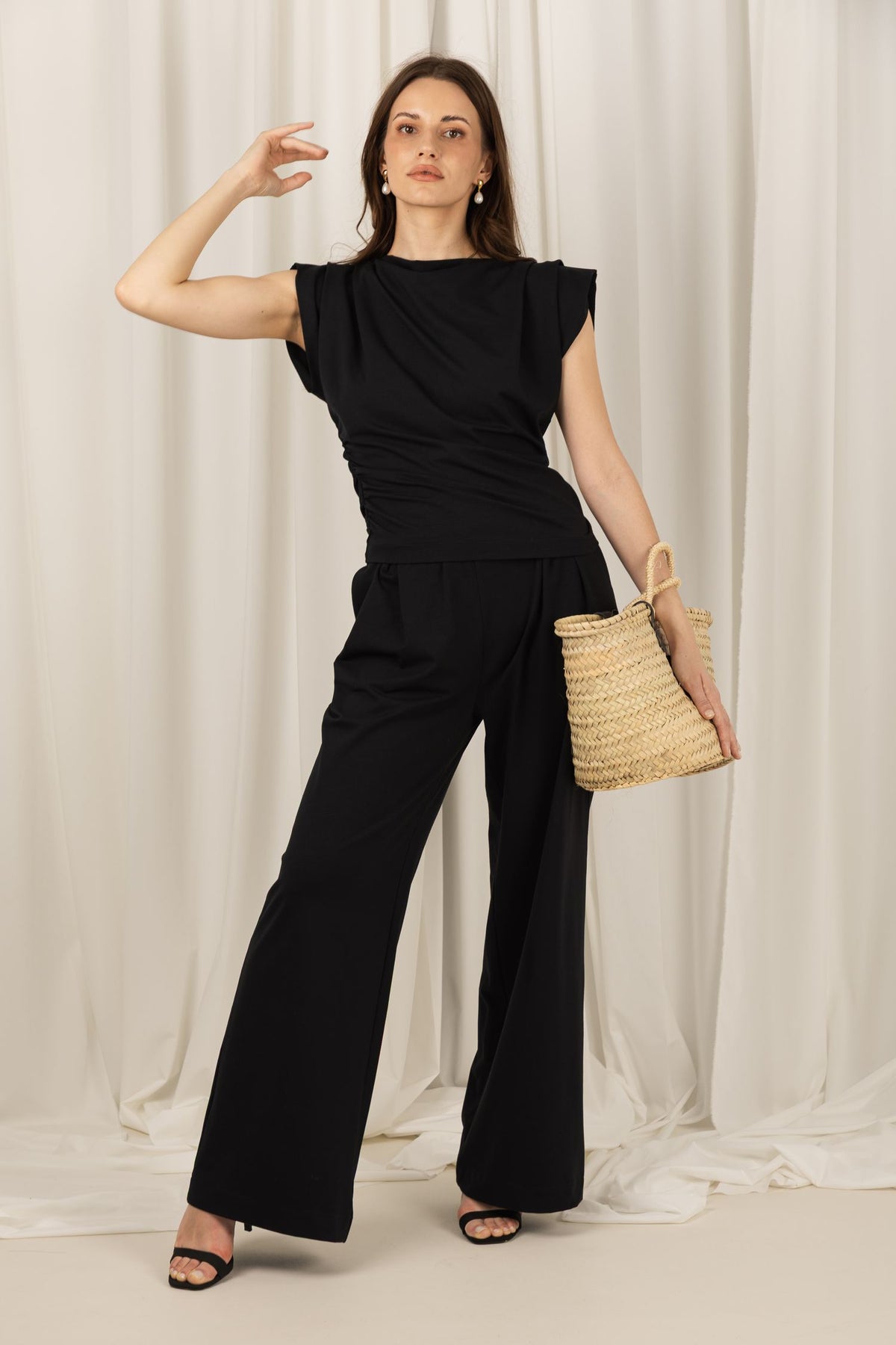 Rzeźbiący top drapowany z bawełny Ultra Smooth - Drape