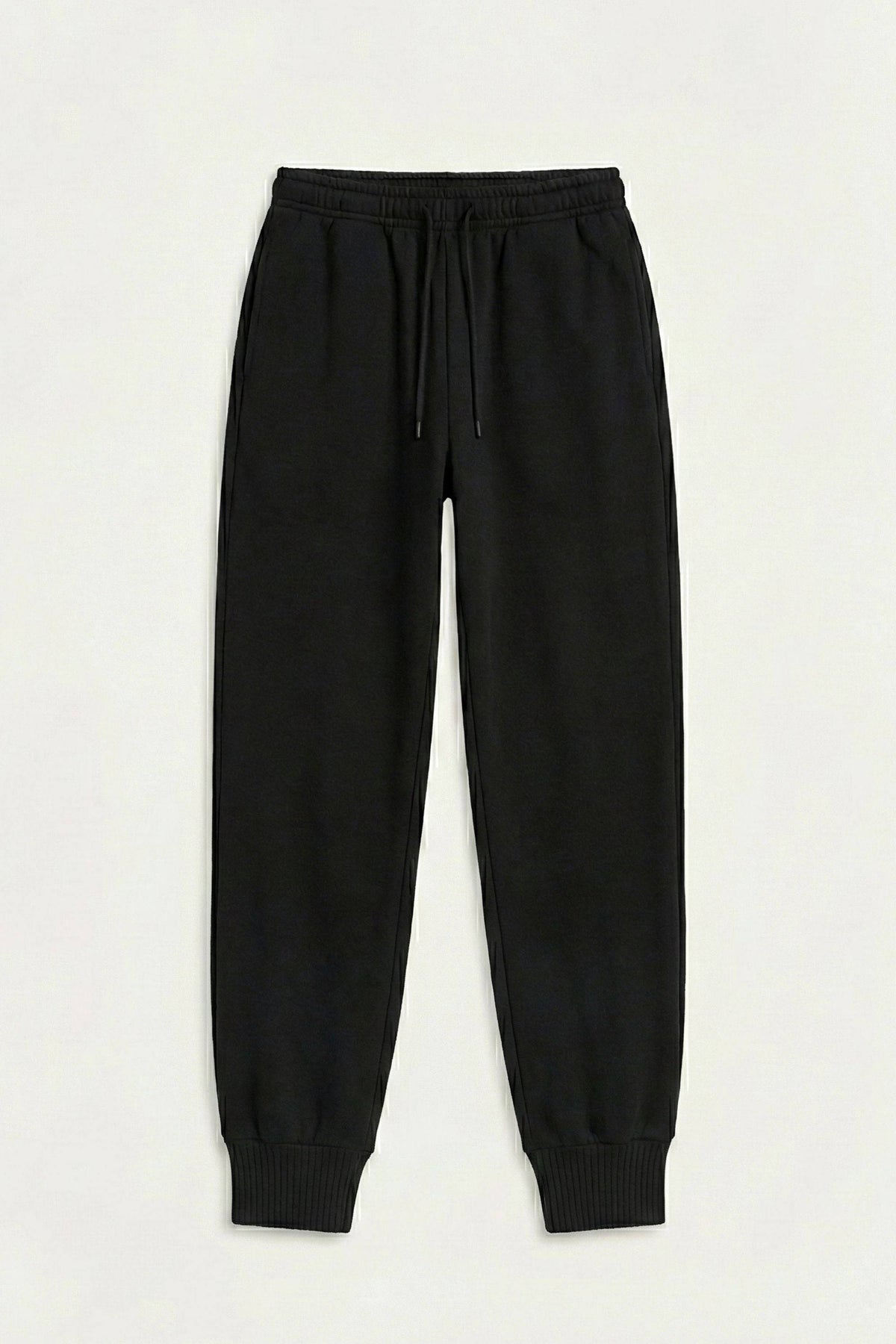 czarne spodnie dresowe premium z wykończeniem anty-piling, joggers, odzież sportowa
