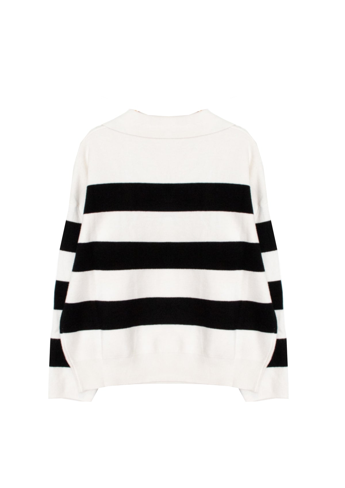 Wiskozowy sweter w szerokie pasy marynarskie CLAUDE